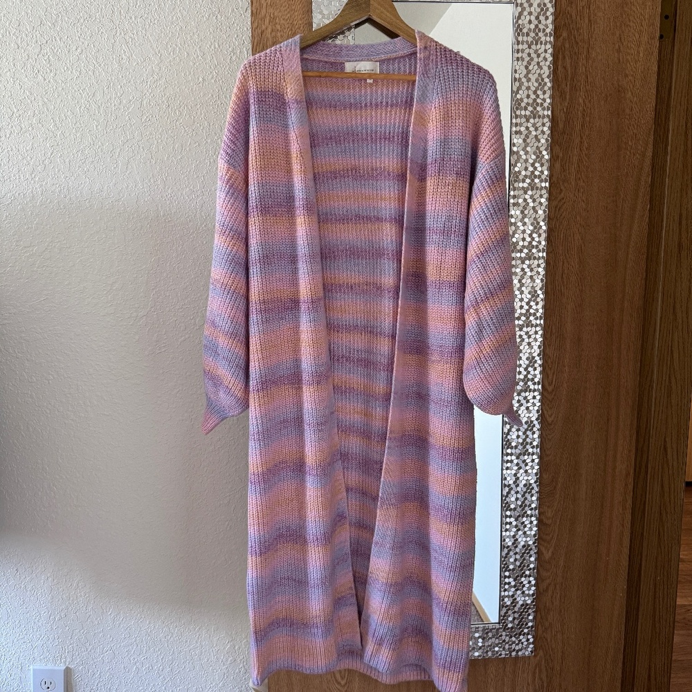 Anthropologie pastel color long open cardigan_one size